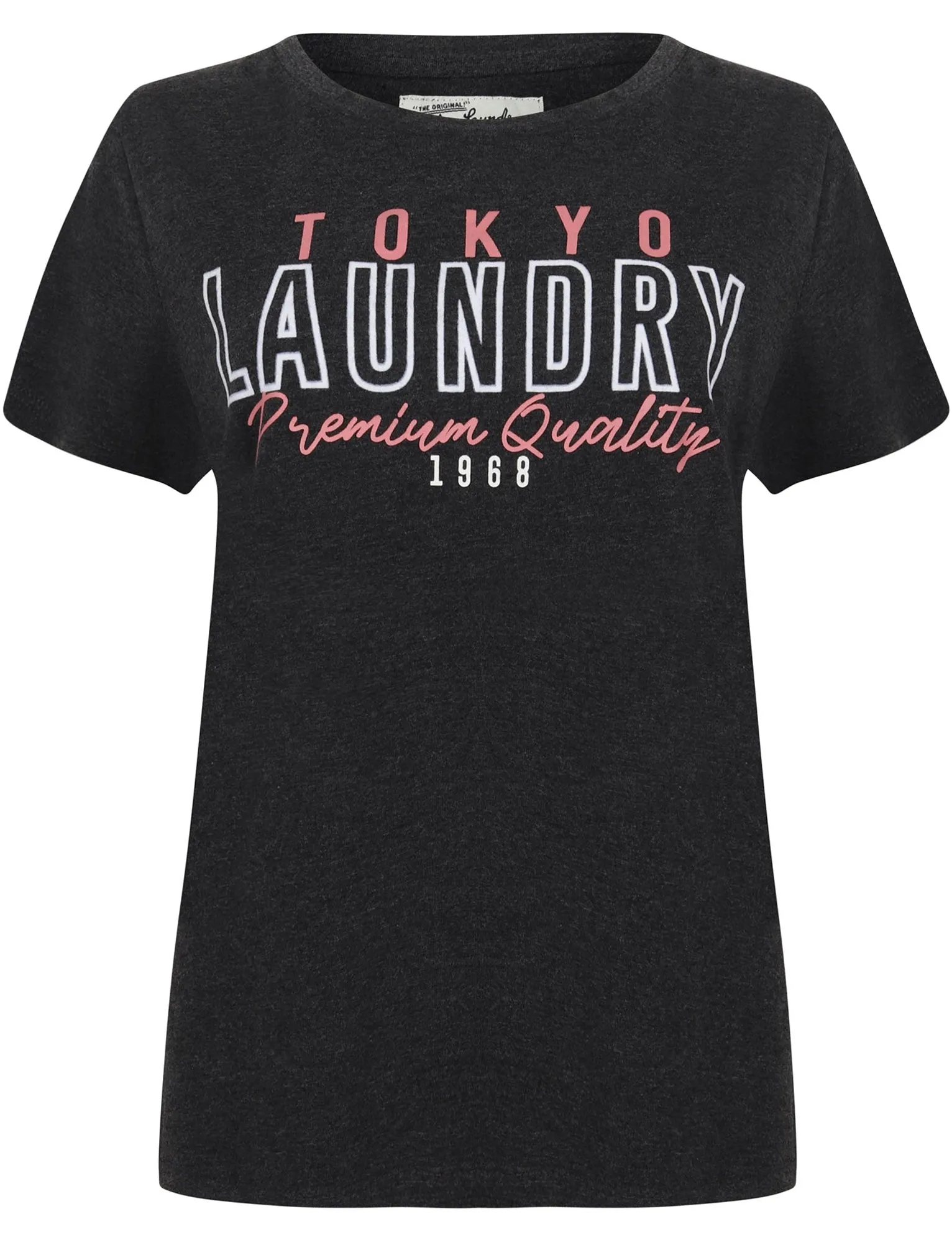 Nikita Motif Cotton Jersey T-Shirt In Charcoal Marl - Tokyo Laundry sold by Tokyo Laundry product image thumbnail 2