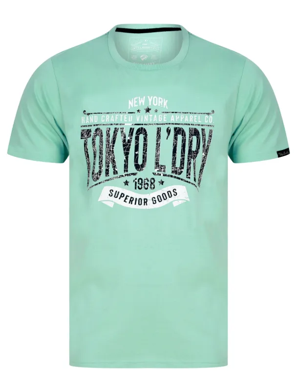 Bout Signature Motif Cotton Jersey T-Shirt in Aqua Haze - Tokyo Laundry sold by Tokyo Laundry