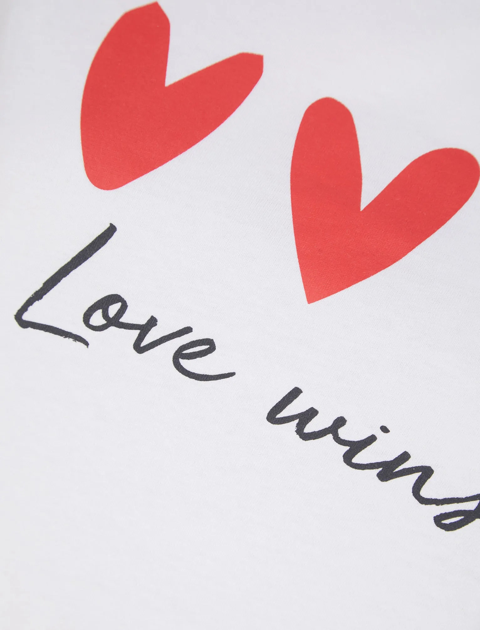 Love Wins Motif Cotton Jersey T-Shirt in Optic White - Weekend Vibes sold by Tokyo Laundry product image thumbnail 3