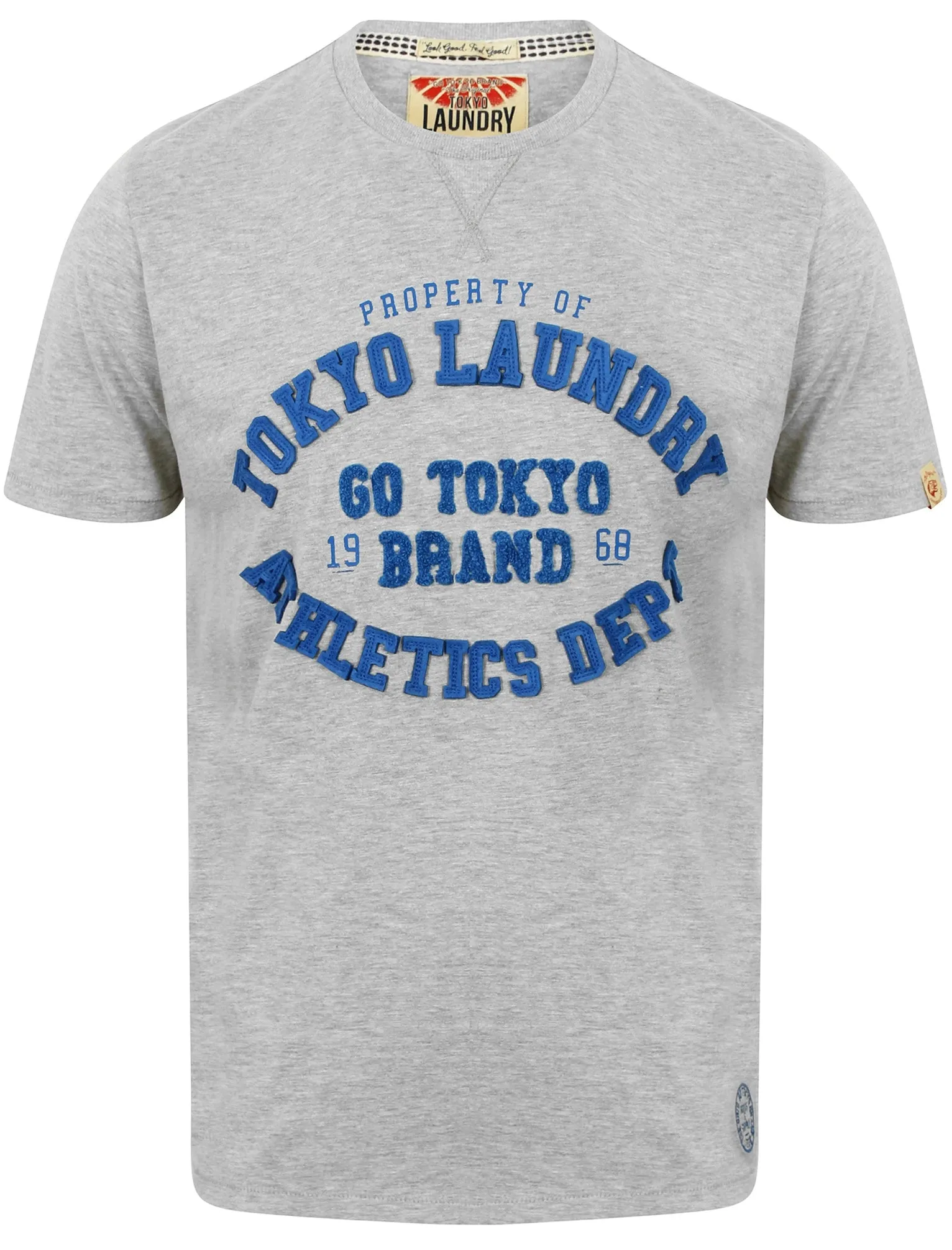 Montauk Motif Cotton T-Shirt in Light Grey Marl - Tokyo Laundry sold by Tokyo Laundry