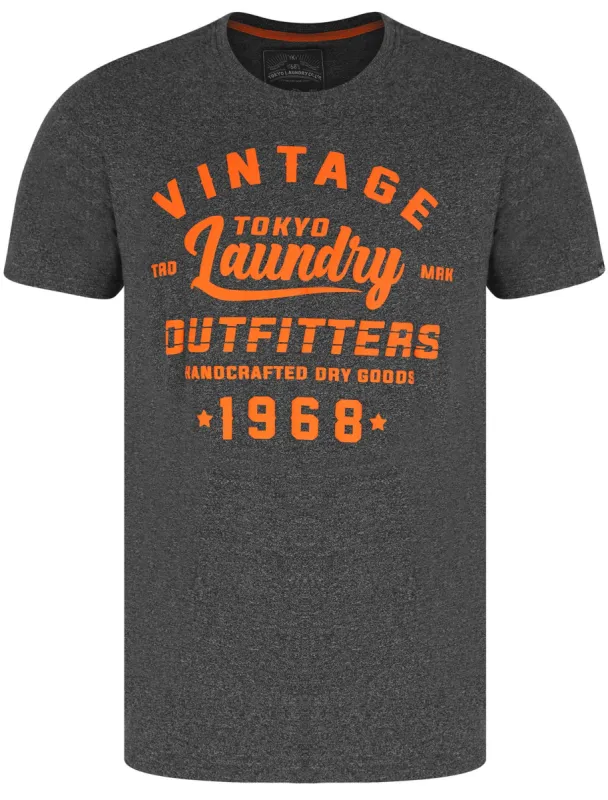Swift Motif Cotton Jersey Grindle T-Shirt in Dark Grey - Tokyo Laundry sold by Tokyo Laundry