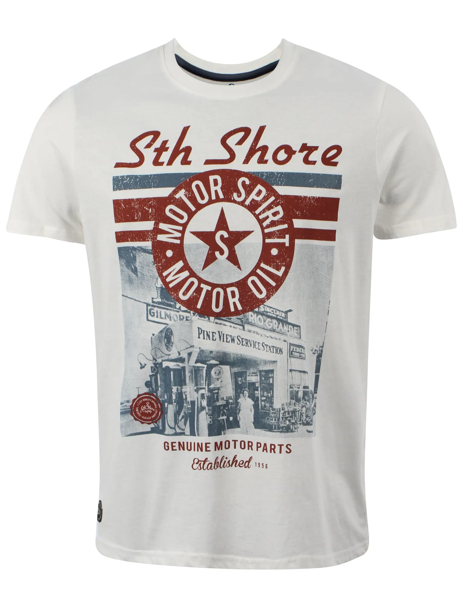 South Shore Motor Spirit ivory t-shirt sold by Tokyo Laundry