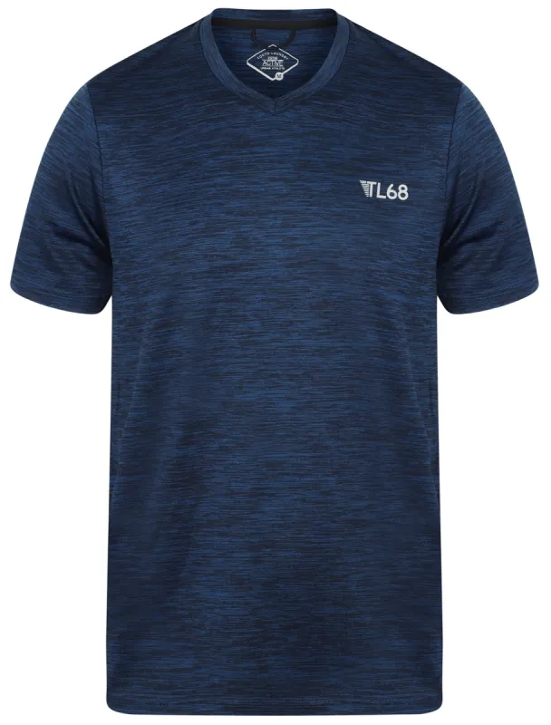 Wolfburg V Neck Sports T-Shirt In Sapphire - Tokyo Laundry Active sold by Tokyo Laundry