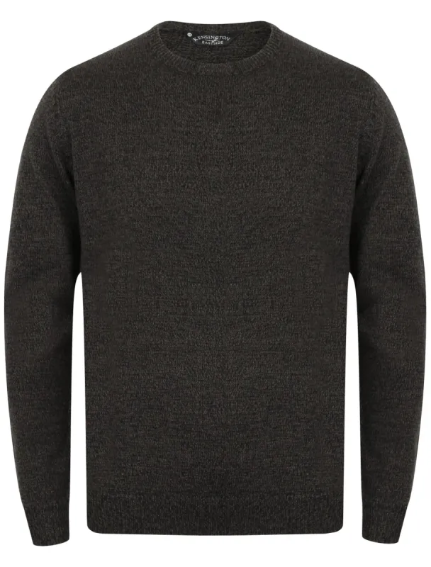 Hale Crew Neck Wool Blend Jumper In Black / Charcoal - Kensington Eastside sold by Tokyo Laundry