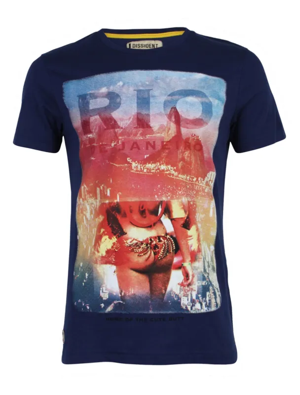 Dissident Riobum T-Shirt in Blue Depths sold by Tokyo Laundry