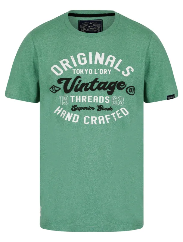 Enter Motif Cotton Jersey Grindle T-Shirt in Light Green - Tokyo Laundry sold by Tokyo Laundry