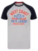 Dewalt Baseball Style Raglan Sleeve Cotton Jersey Crew Neck T-Shirt in Maritime Blue - Tokyo Laundry sold by Tokyo Laundry