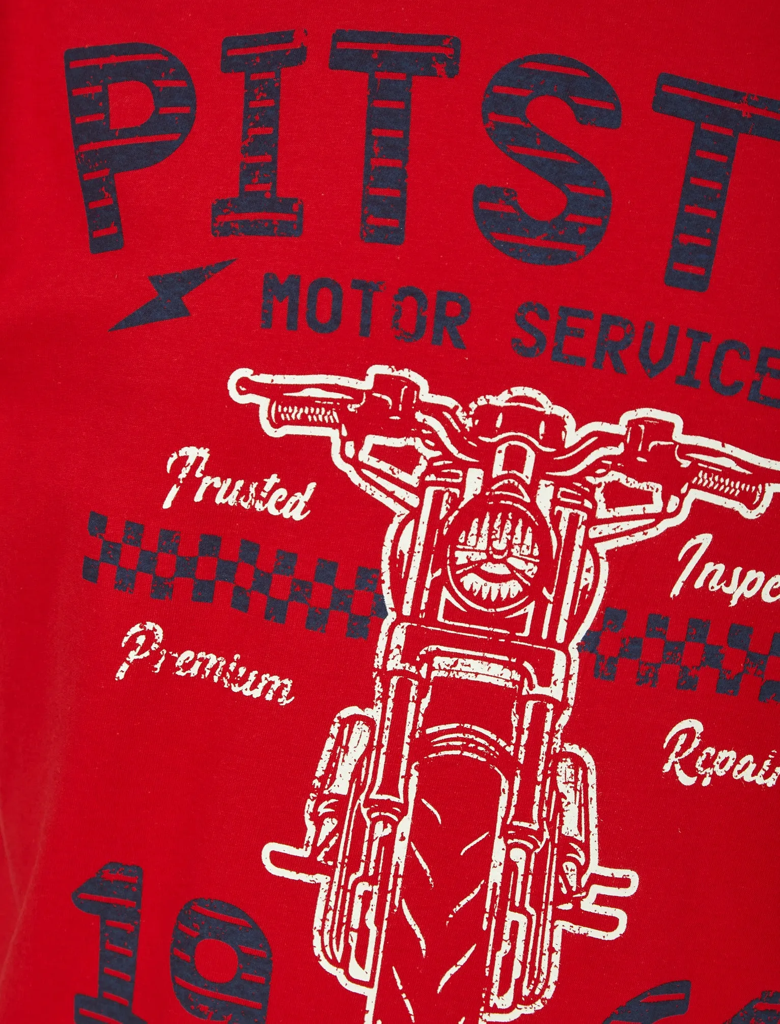 Pitstop Motif Cotton Jersey T-Shirt in Barados Cherry - South Shore sold by Tokyo Laundry product image thumbnail 3