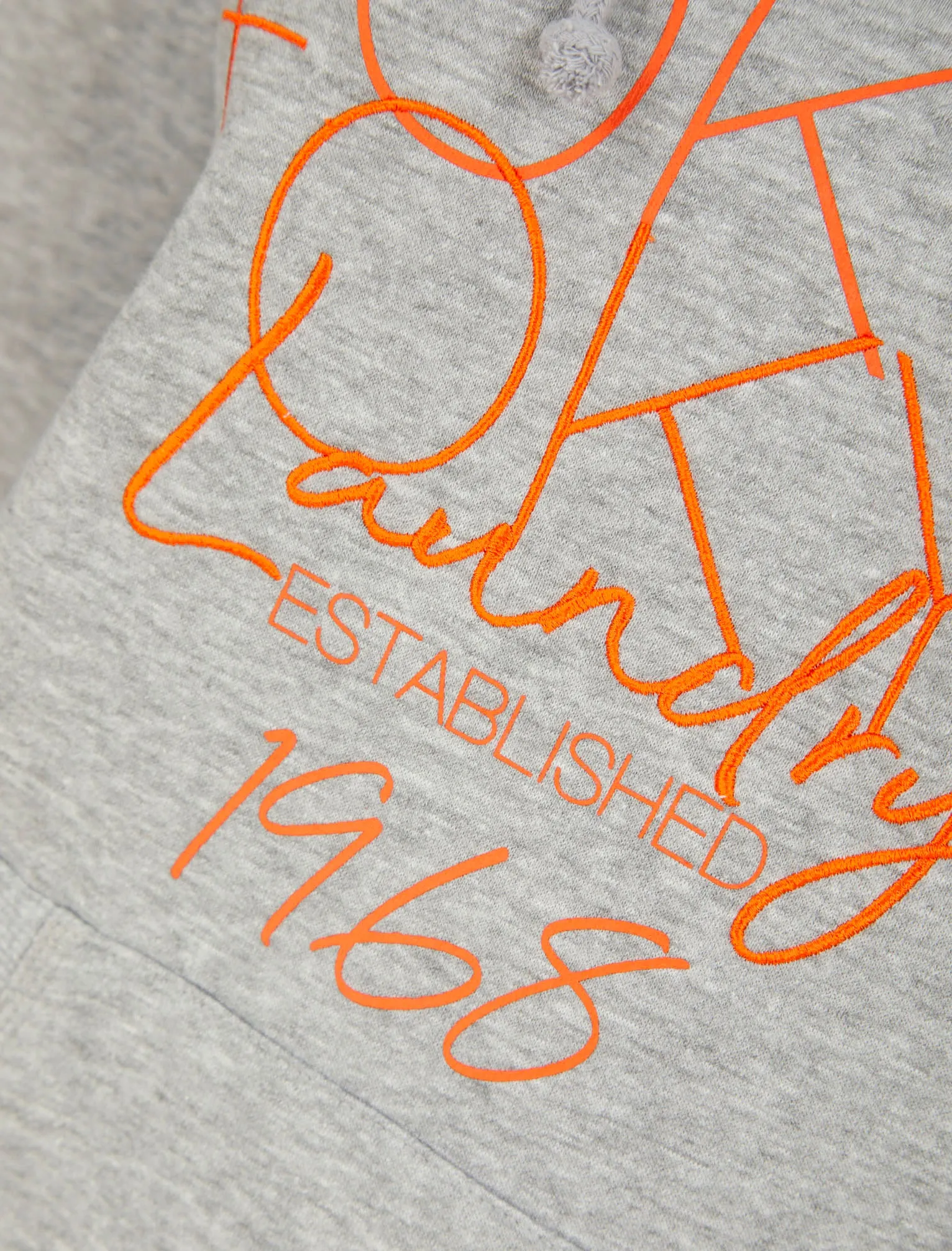 Areli Embroidered Motif Brushback Fleece Pullover Hoodie in Light Grey Marl - Tokyo Laundry sold by Tokyo Laundry product image thumbnail 3