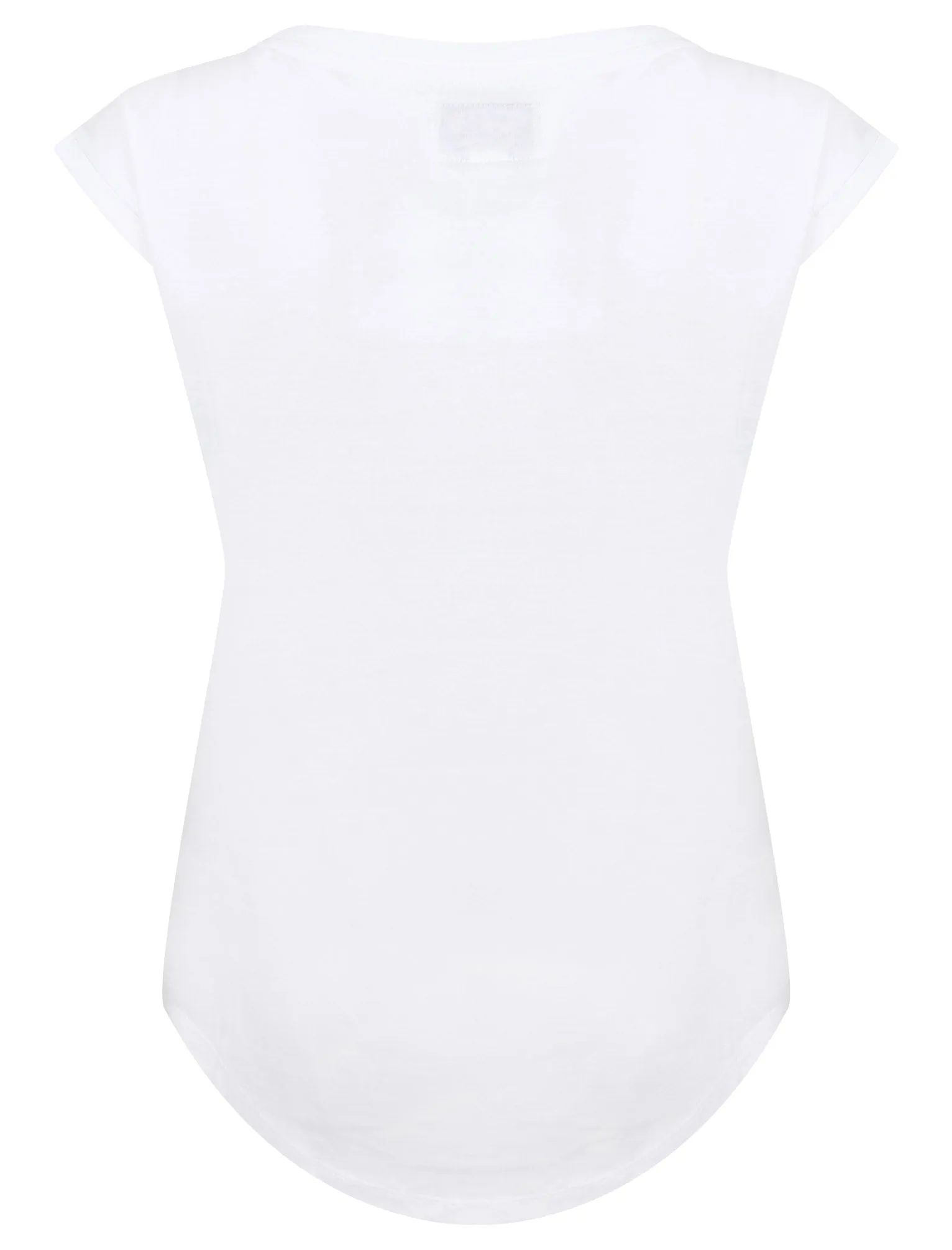 Womens Cotton T-Shirt with Turn-Up Sleeves In Optic White - Tokyo Laundry sold by Tokyo Laundry product image thumbnail 3
