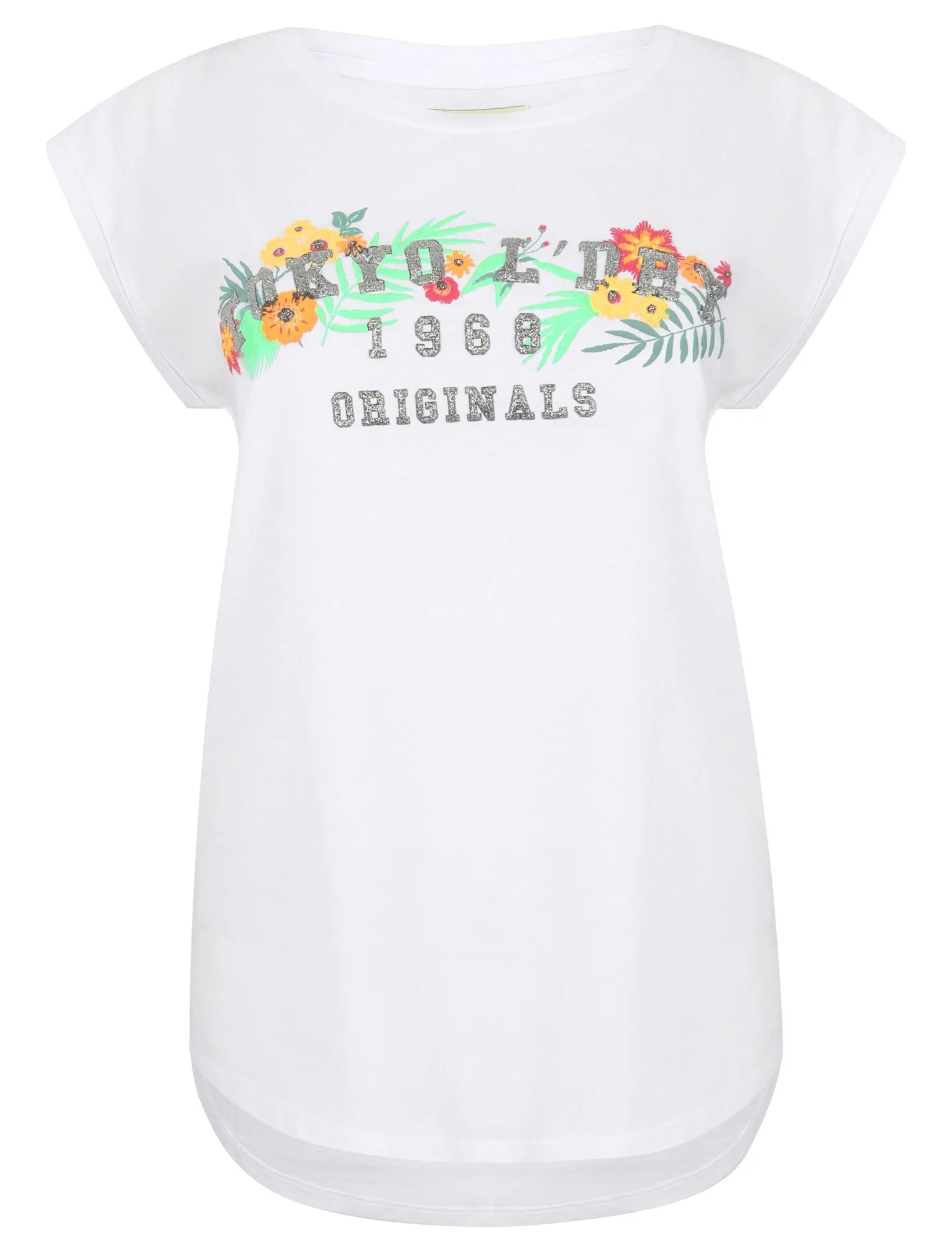 Womens Cotton T-Shirt with Turn-Up Sleeves In Optic White - Tokyo Laundry sold by Tokyo Laundry product image thumbnail 2