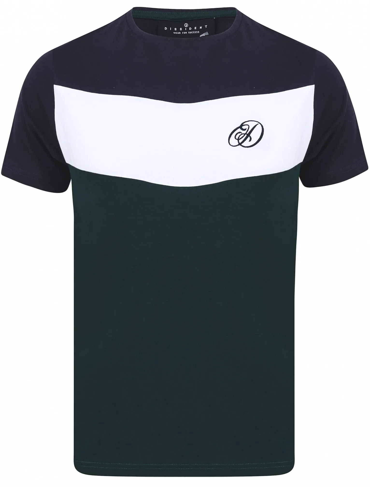 Baller Colour Block Cotton Jersey T-Shirt in Navy - Dissident sold by Tokyo Laundry