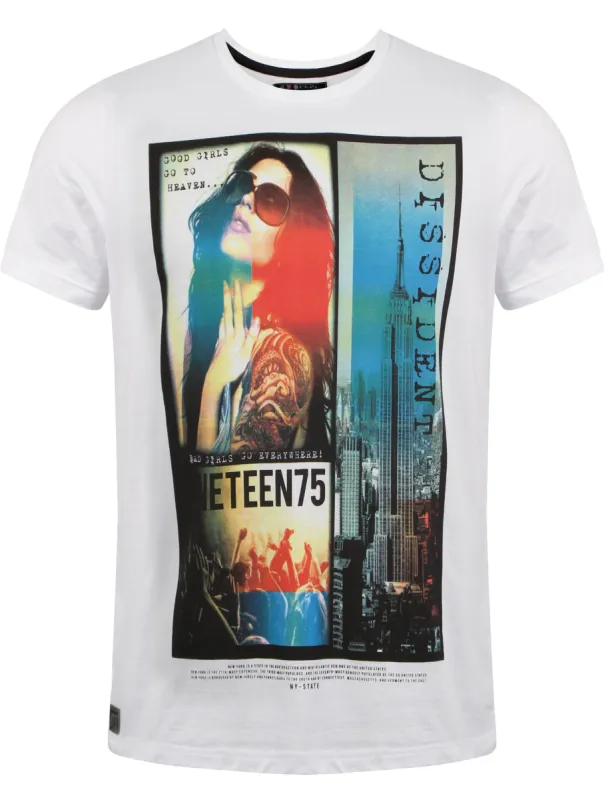 Dissident Girl Shades t-shirt in Optic White sold by Tokyo Laundry