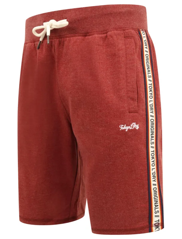 Malibu Surf Jogger Shorts with Tape Detail In Merlot Marl - Tokyo Laundry sold by Tokyo Laundry