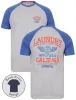Makita Baseball Style Raglan Sleeve Cotton Jersey Crew Neck T-Shirt in Dazzling Blue - Tokyo Laundry sold by Tokyo Laundry