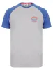 Makita Baseball Style Raglan Sleeve Cotton Jersey Crew Neck T-Shirt in Dazzling Blue - Tokyo Laundry sold by Tokyo Laundry
