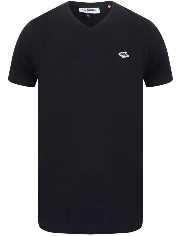 Stanley Basic Cotton V Neck T-Shirt In Sky Captain Navy - Le Shark sold by Tokyo Laundry