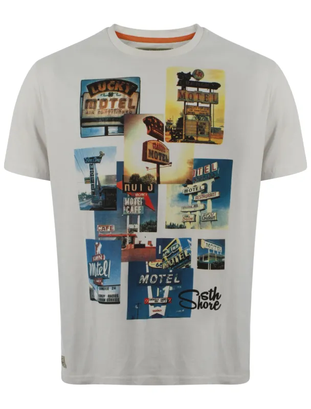 South Shore Multimotel grey printed tee sold by Tokyo Laundry