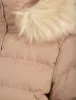 Pisa Quilted Puffer Jacket With Faux Fur Hood In Ginger Snap - Tokyo Laundry sold by Tokyo Laundry