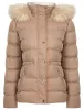 Pisa Quilted Puffer Jacket With Faux Fur Hood In Ginger Snap - Tokyo Laundry sold by Tokyo Laundry