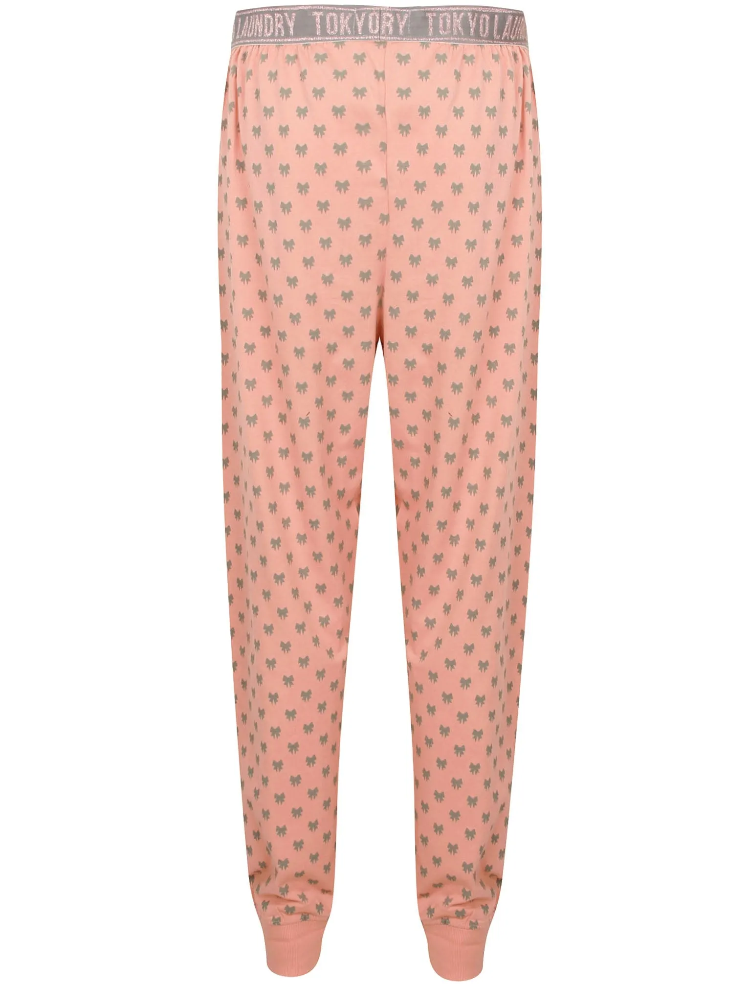 Penny Bow Print Cotton Lounge Pants in Blush - Tokyo Laundry sold by Tokyo Laundry product image thumbnail 5