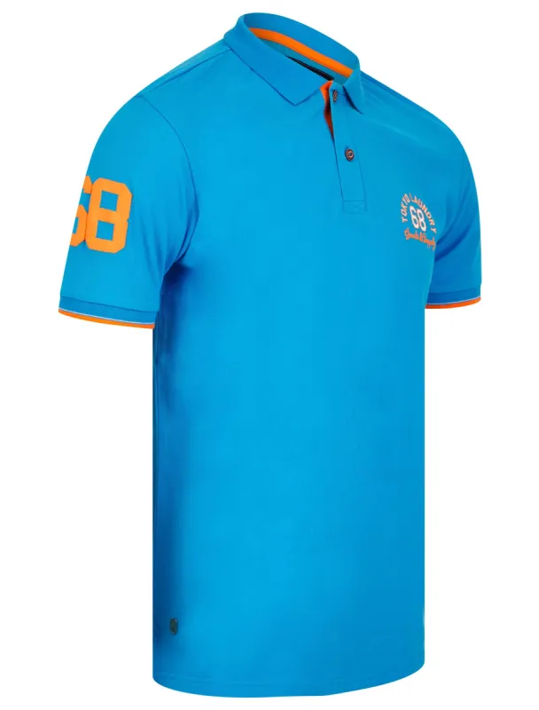 Sporty Cotton Pique Polo Shirt in Blithe Blue - Tokyo Laundry sold by Tokyo Laundry
