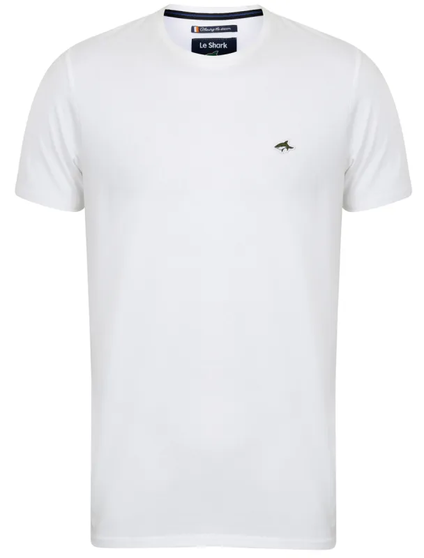Havelock Short Sleeve Crew Neck Cotton T-Shirt in Optic White - Le Shark sold by Tokyo Laundry