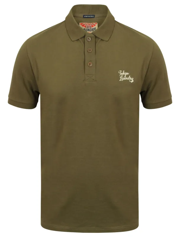 Winterfield Pique Polo Shirt in Amazon Khaki - Tokyo Laundry sold by Tokyo Laundry