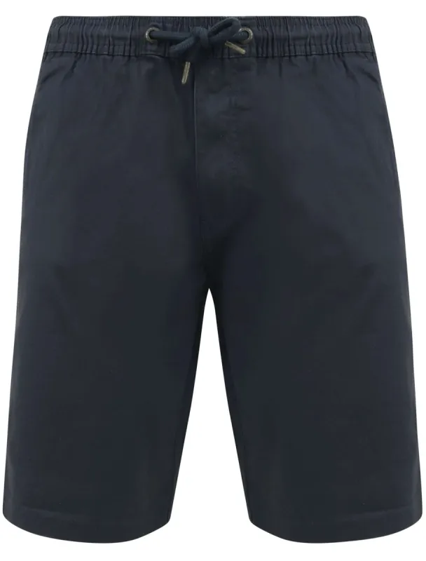 Orzola Cotton Shorts with Elasticated Waist In Blue Nights - Tokyo Laundry sold by Tokyo Laundry