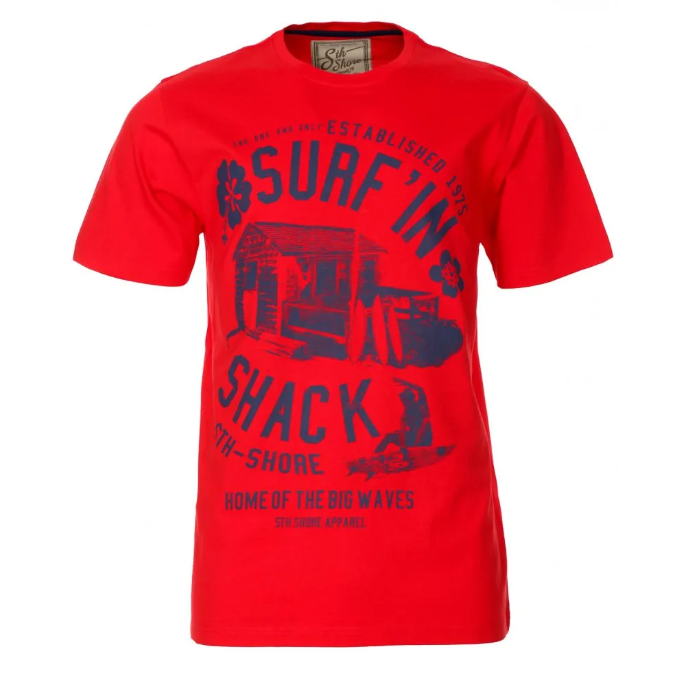Surf’in Shack T-Shirt in Tokyo Red - Sth Shore sold by Tokyo Laundry