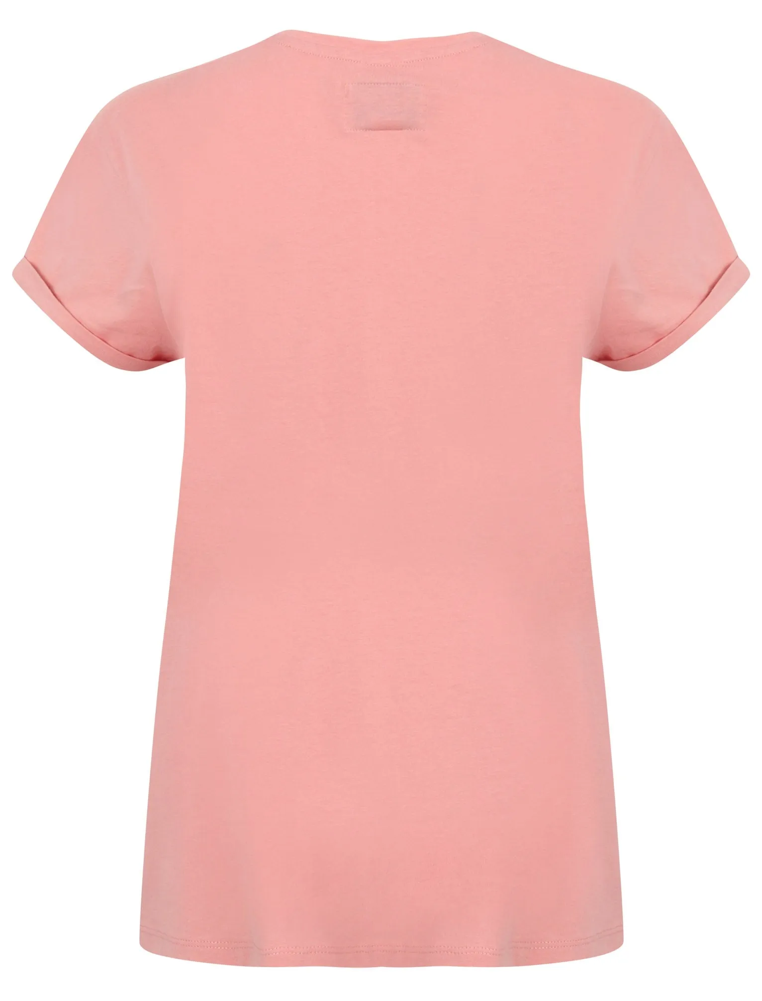Womens Cotton T-Shirt with Turn-Up Sleeves In Brandied Apricot - Tokyo Laundry sold by Tokyo Laundry product image thumbnail 2