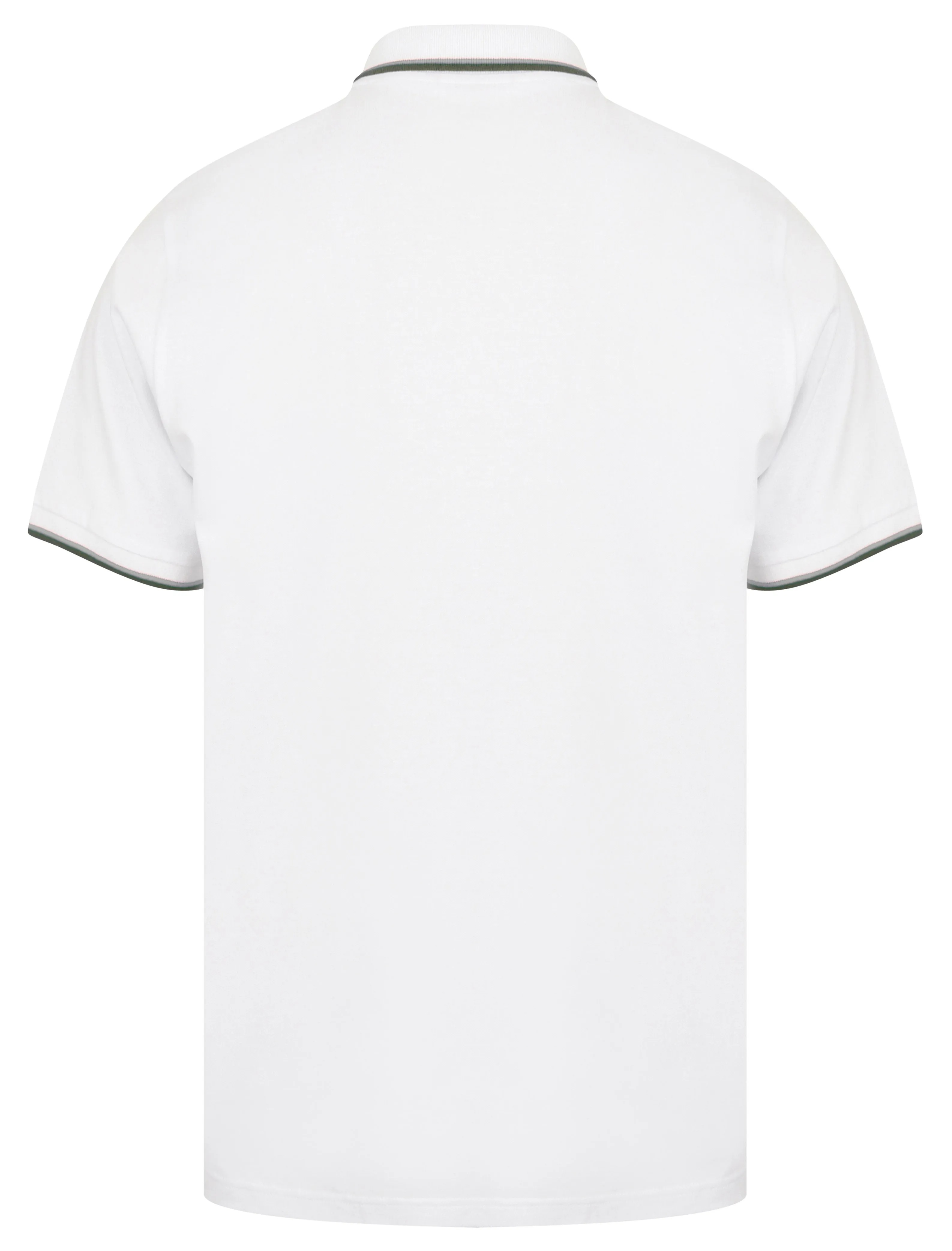 Osten Basic Cotton Pique Polo Shirt With Tipping in Optic White - South Shore sold by Tokyo Laundry product image thumbnail 2