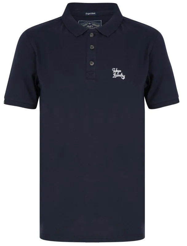 Marahau 2 Signature Cotton Pique Polo Shirt In Sky Captain Navy - Tokyo Laundry sold by Tokyo Laundry