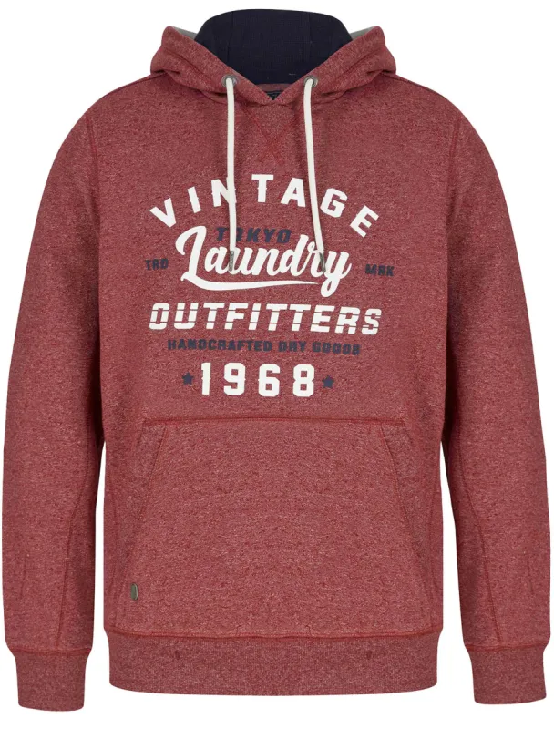 Swifter Motif Brushback Fleece Pullover Hoodie in Burgundy - Tokyo Laundry sold by Tokyo Laundry