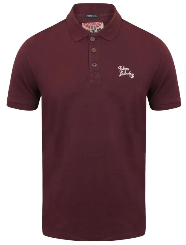 Winterfield Pique Polo Shirt in Wine Tasting - Tokyo Laundry sold by Tokyo Laundry