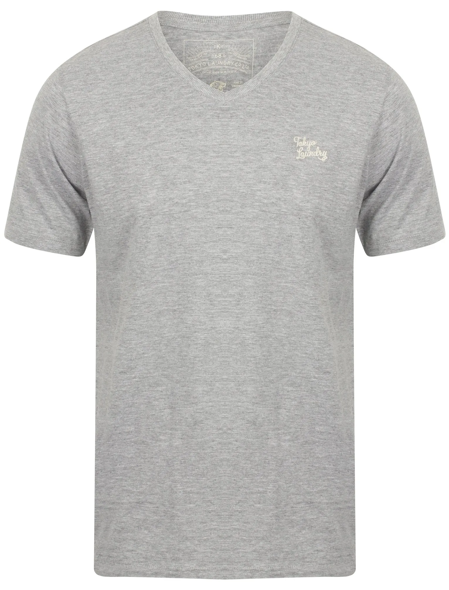 Nousu (3 Pack) V Neck Cotton T-Shirts In White / Light Grey Marl / Dark Navy - Tokyo Laundry sold by Tokyo Laundry product image thumbnail 2