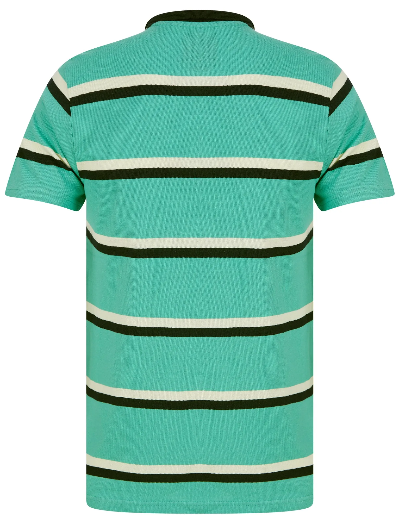 Stockwell Striped Cotton Pique Polo Shirt in Dusty Jade Green - Kensington Eastside sold by Tokyo Laundry product image thumbnail 2