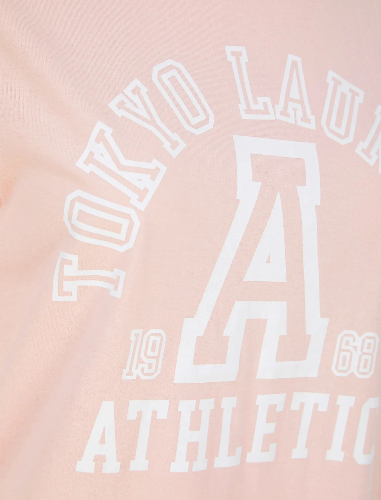 Athletic Motif Cotton Jersey T-Shirt in Peach - Tokyo Laundry sold by Tokyo Laundry product image thumbnail 3