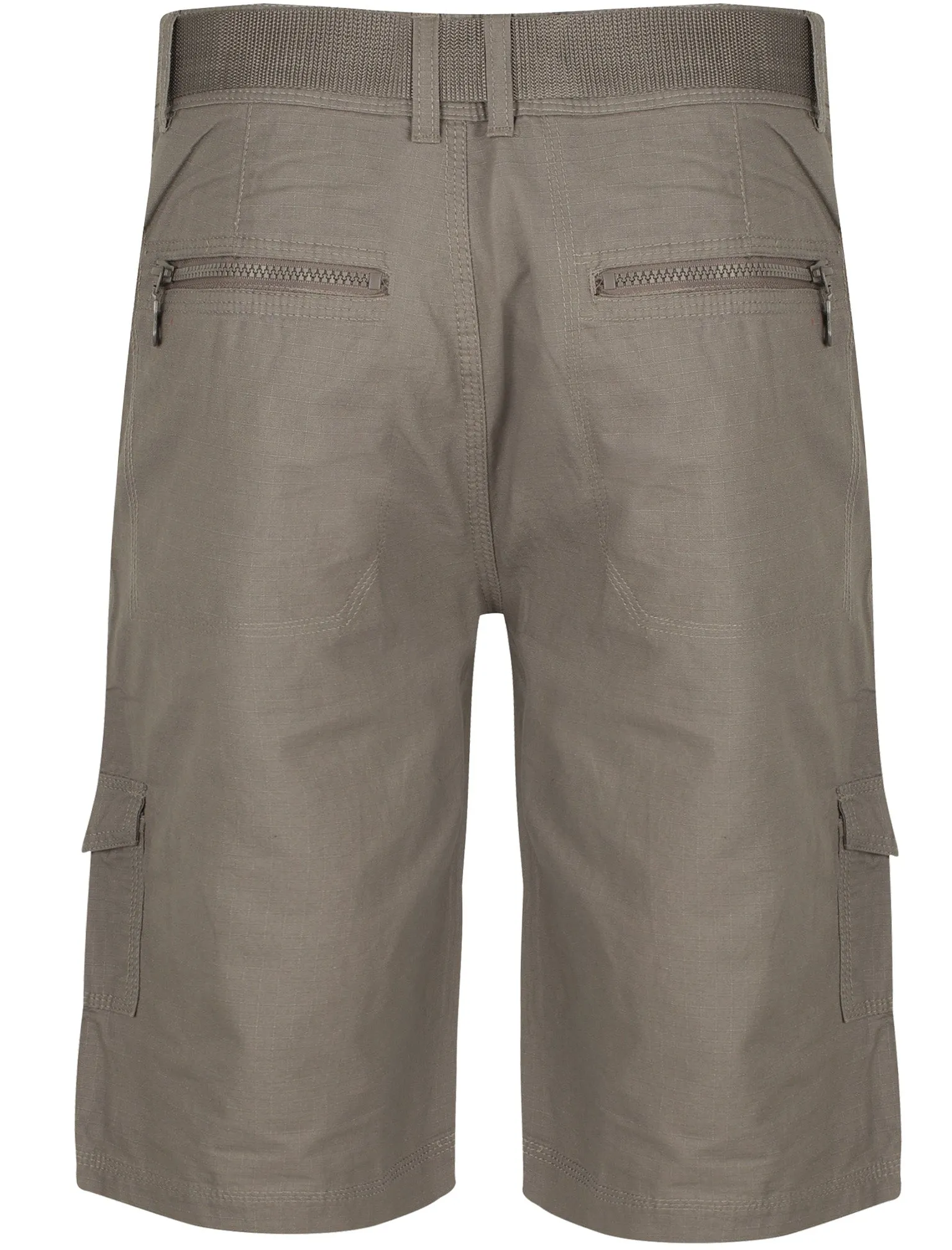 Juno Ripstop Cotton Cargo Shorts with Belt In Light Grey sold by Tokyo Laundry product image thumbnail 2