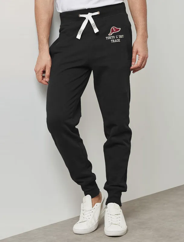Pollow Brushback Fleece Cuffed Joggers in Jet Black - Tokyo Laundry sold by Tokyo Laundry