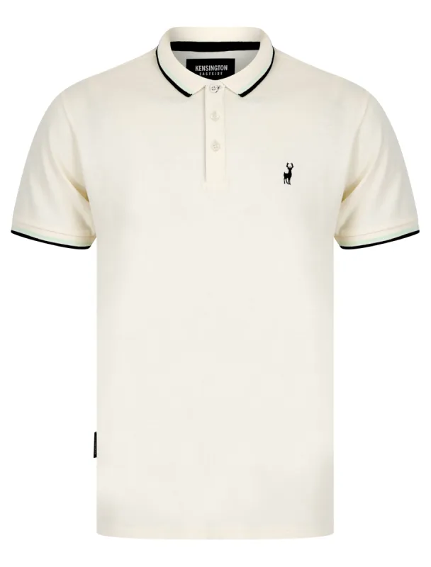 Underwood Cotton Pique Polo Shirt in Gardenia - Kensington Eastside sold by Tokyo Laundry