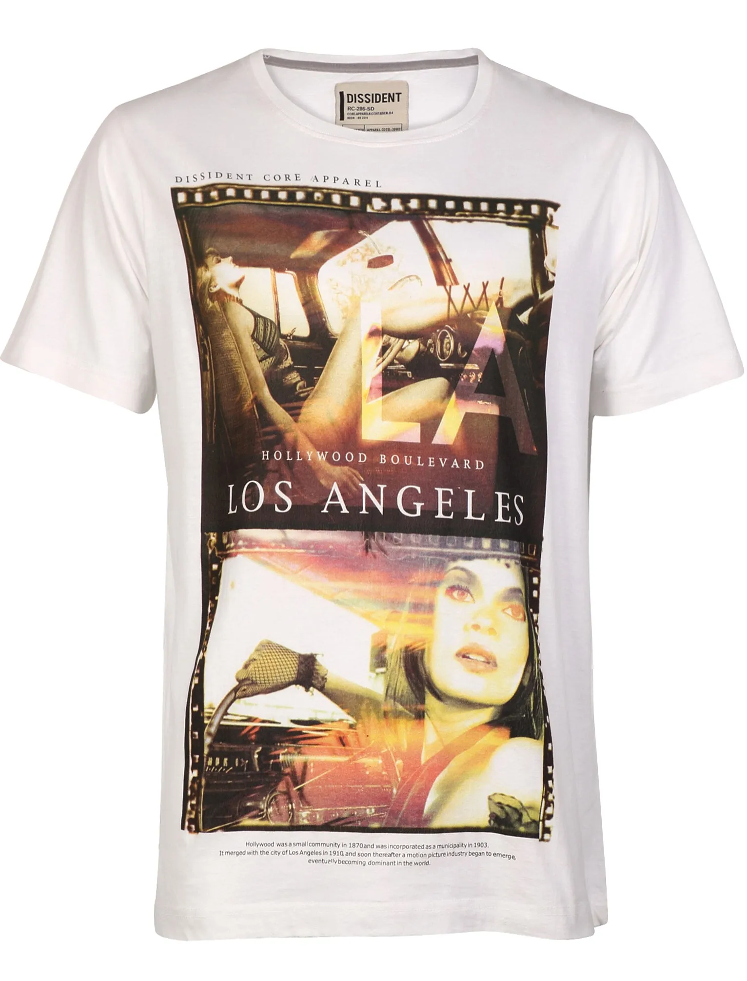 Dissident Girls Car Cotton printed T-Shirt in Optic White sold by Tokyo Laundry
