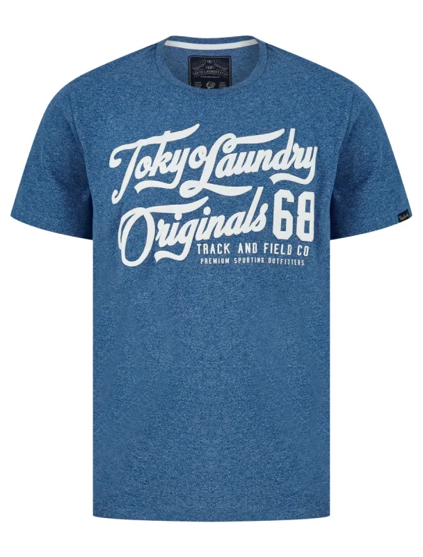 Zinger Motif Cotton Jersey Grindle T-Shirt in Light Blue - Tokyo Laundry sold by Tokyo Laundry