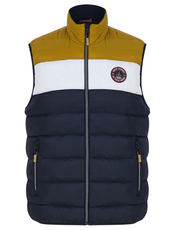 Tarmon 2 Microfleece Lined Quilted Puffer Gilet in Sky Captain Navy - Tokyo Laundry Active Tech sold by Tokyo Laundry