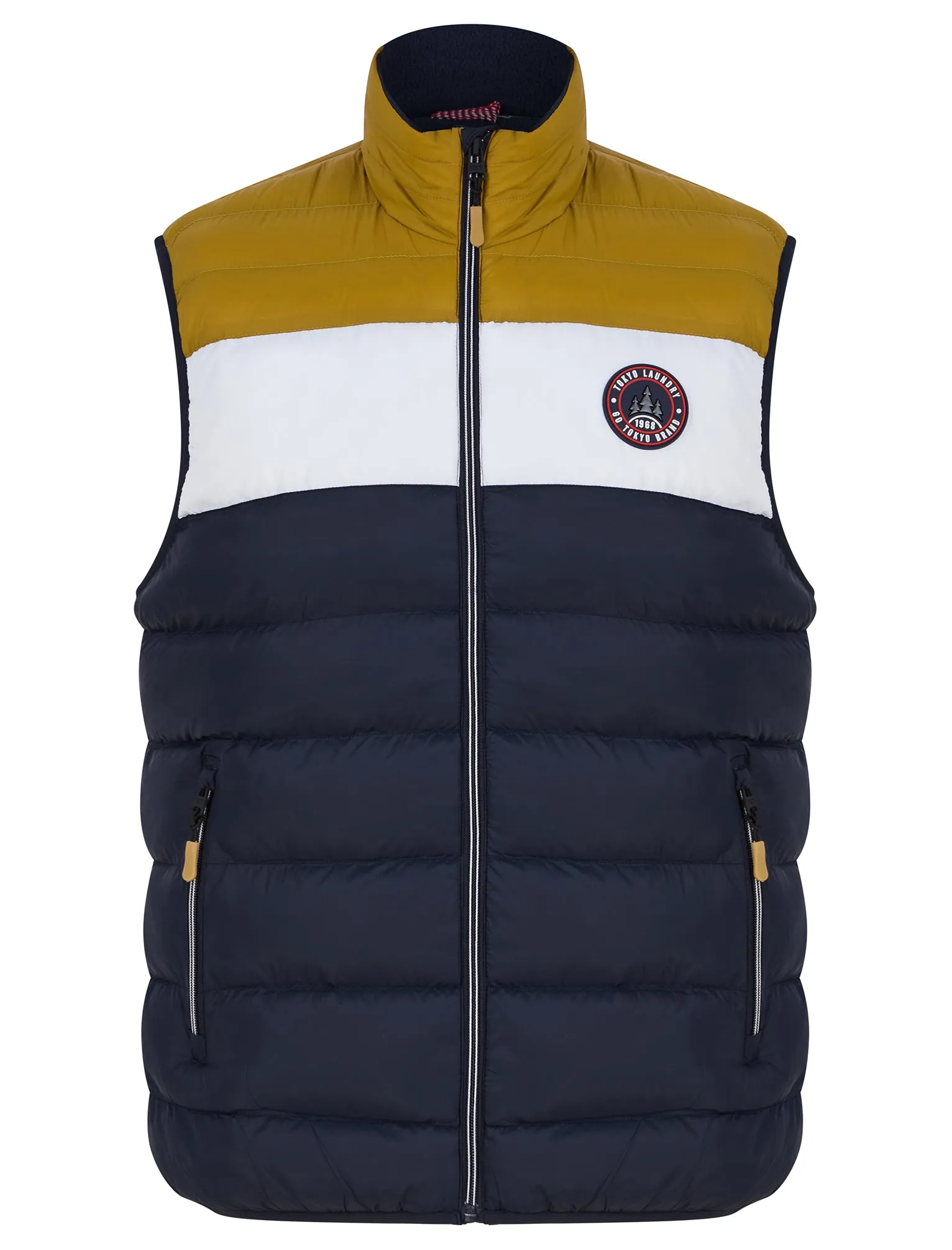 Tarmon 2 Microfleece Lined Quilted Puffer Gilet in Sky Captain Navy - Tokyo Laundry Active Tech sold by Tokyo Laundry