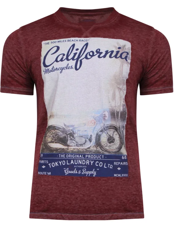 Fernbrook Burnout T-Shirt in Oxblood - Tokyo Laundry sold by Tokyo Laundry
