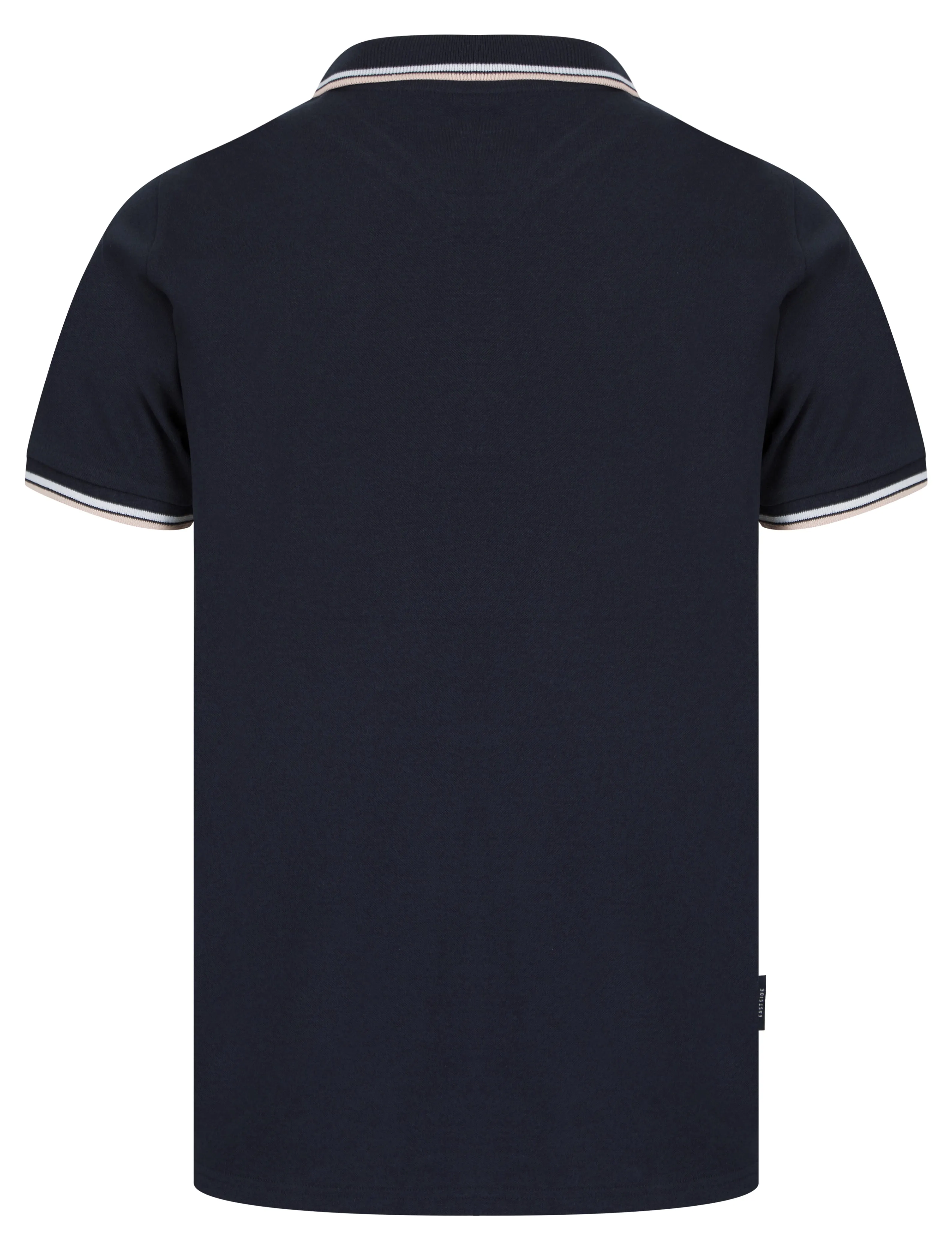 Underwood Cotton Pique Polo Shirt in Sky Captain Navy - Kensington Eastside sold by Tokyo Laundry product image thumbnail 2