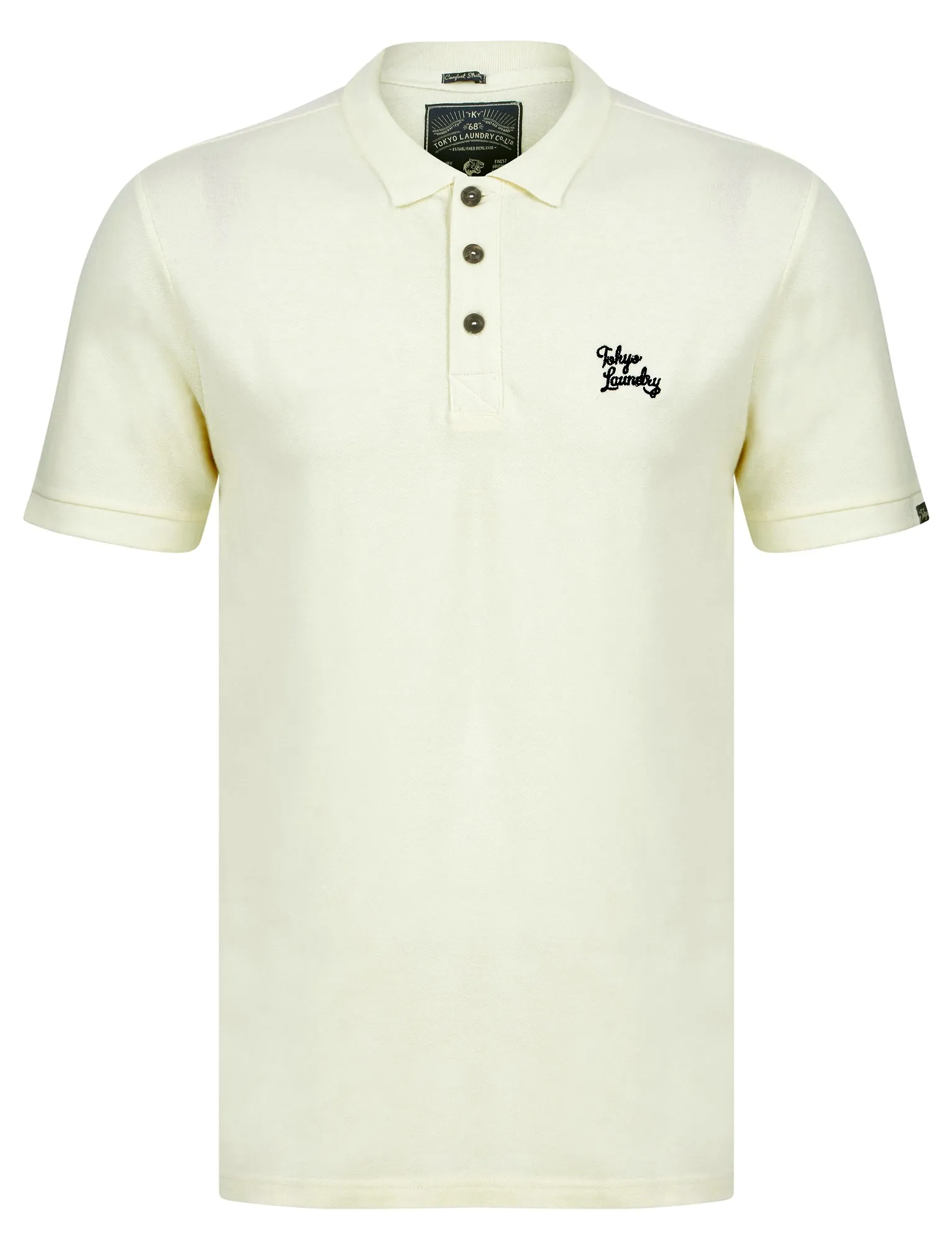 Marahau 3 Signature Cotton Pique Polo Shirt in Snow White - Tokyo Laundry sold by Tokyo Laundry