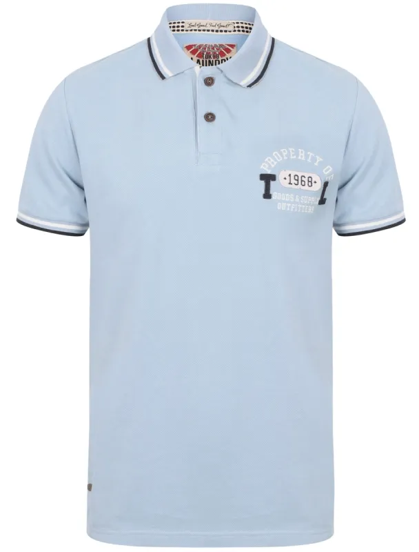 Maplehurst Cotton Pique Polo Shirt In Angel Falls - Tokyo Laundry sold by Tokyo Laundry