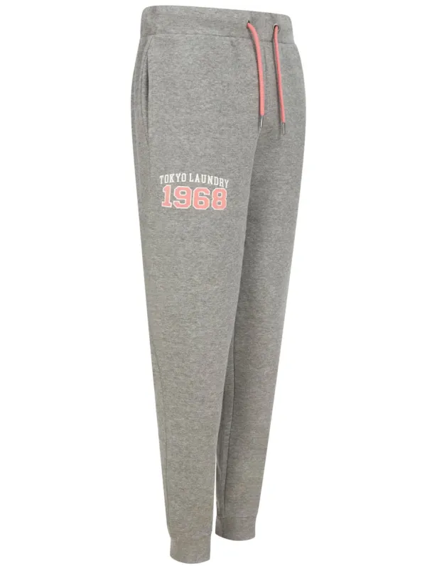 Adalee Brushback Fleece Cuffed Joggers in Mid Grey Marl - Tokyo Laundry sold by Tokyo Laundry